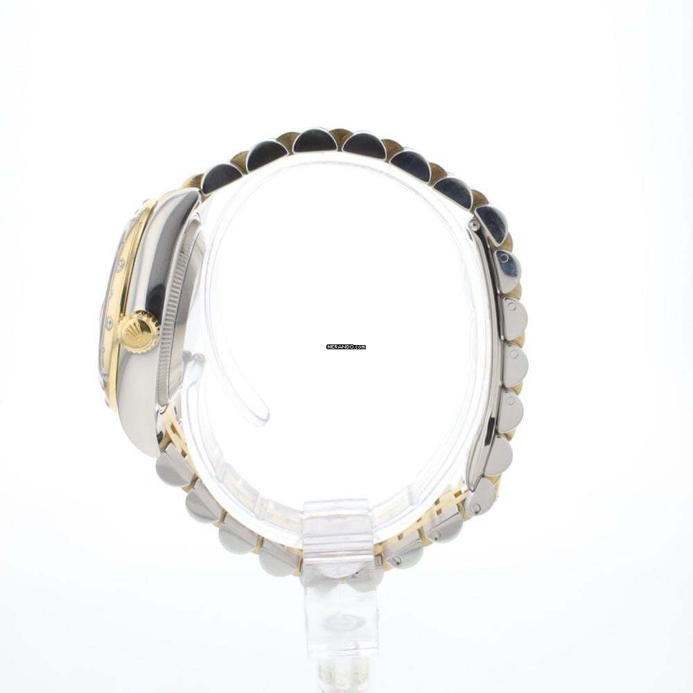 Thumbnail von Rolex Datejust 31 Gold/Steel Diamonds Green Roman Dial