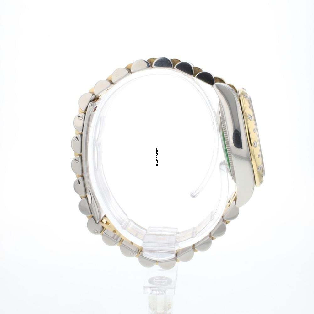 Thumbnail von Rolex Datejust 31 Gold/Steel Diamonds Green Roman Dial