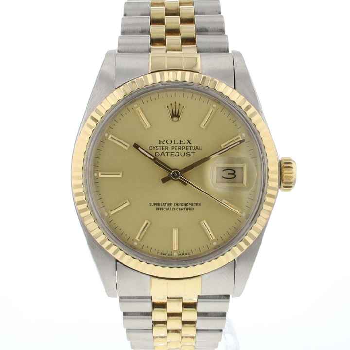 Rolex Datejust 36 Jubilee Altın / Çelik Şampanya Kadran