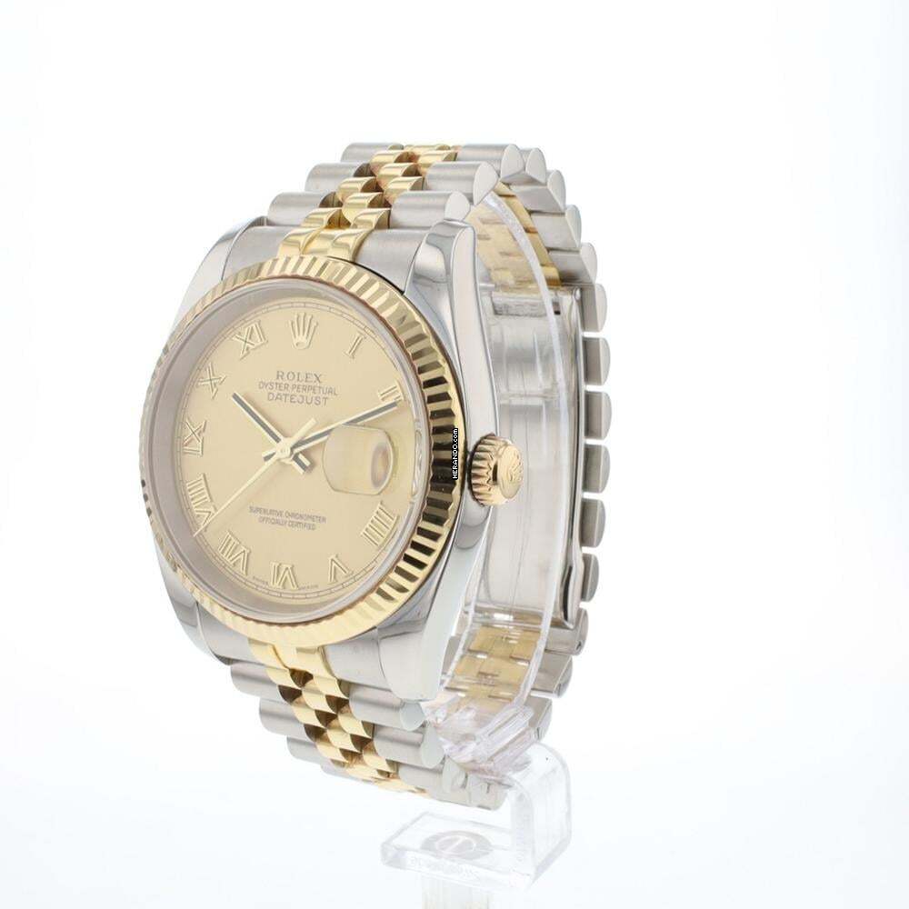 Thumbnail von Rolex Datejust 36 Steel/Gold Champagne Roman Dial
