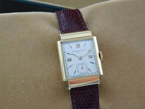 Thumbnail von Vacheron Constantin Tank Vintage Tank 18-karatowe żółte złoto RARE kaliber V 458 ręczny naciąg 25 x 35 mm niepolerowany oryginalny stan Rzadki C 458