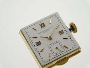 Thumbnail von Vacheron Constantin Tank Vintage Tank 18-karatowe żółte złoto RARE kaliber V 458 ręczny naciąg 25 x 35 mm niepolerowany oryginalny stan Rzadki C 458