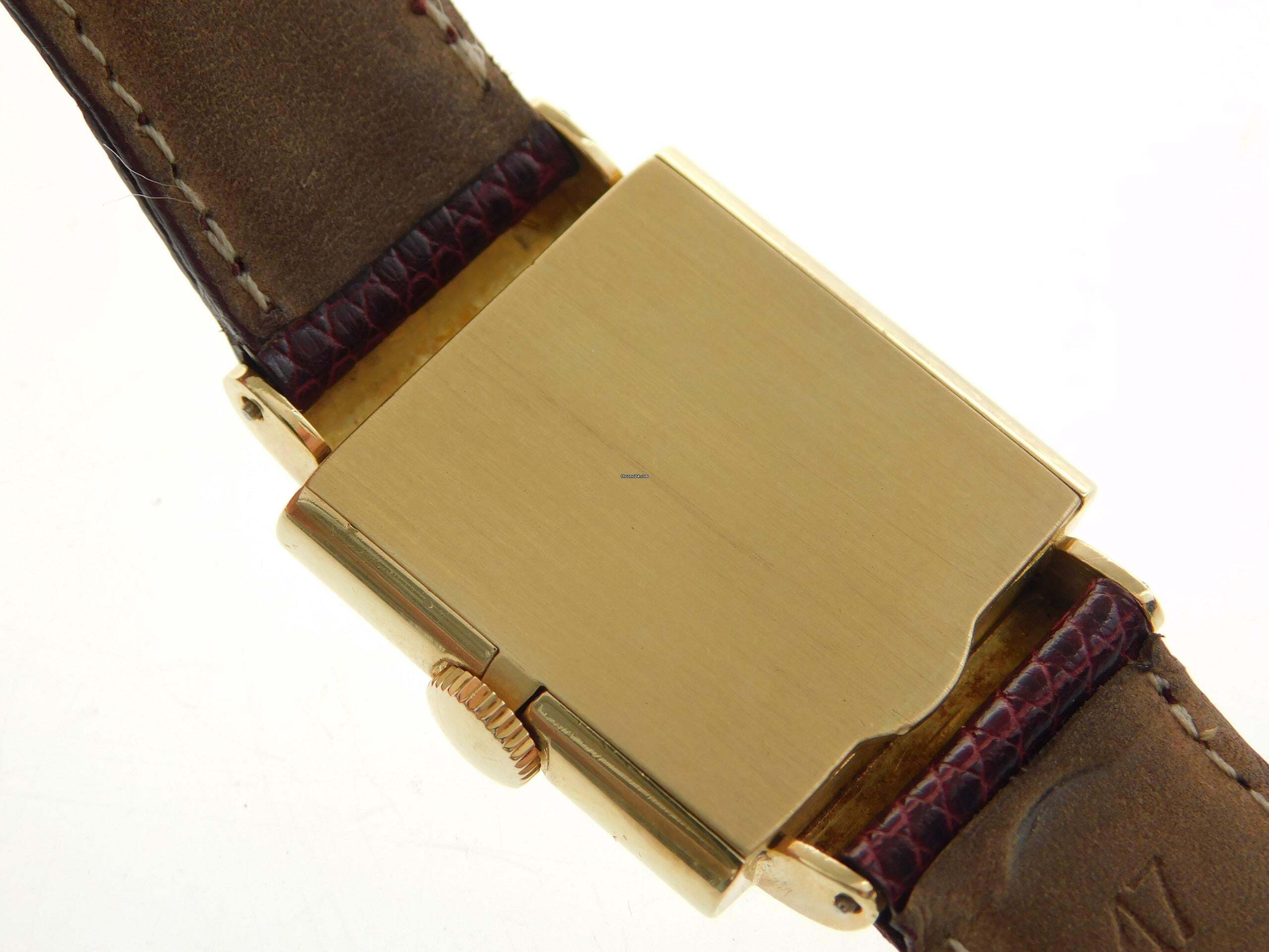 Thumbnail von Vacheron Constantin Tank Vintage Tank 18 Karat Gelbgold RARE Kaliber V 458 Handaufzug 25 x 35 mm unpolished original condition Rare C 458