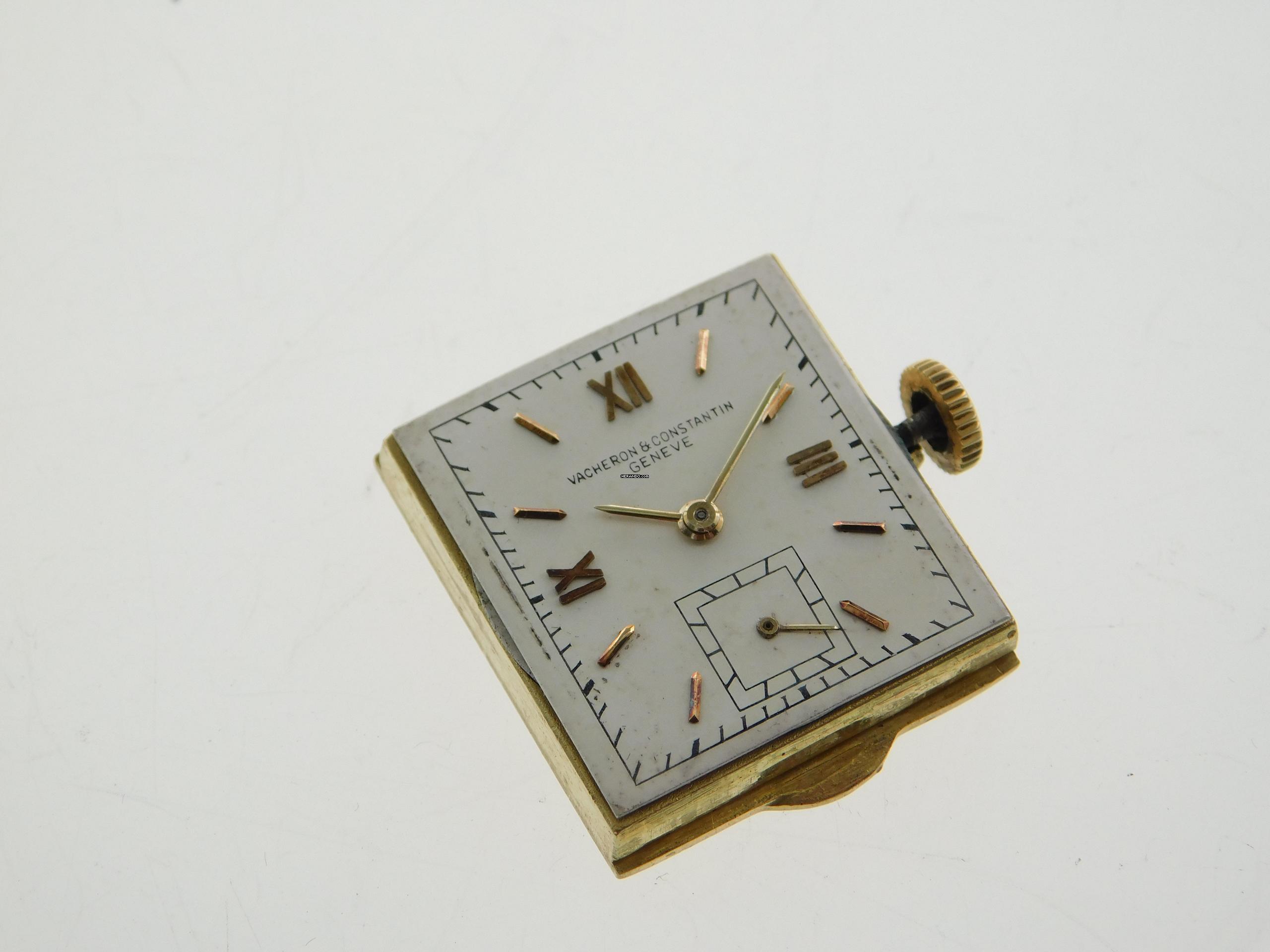 Thumbnail von Vacheron Constantin Tank Vintage Tank 18 Karat Gelbgold RARE Kaliber V 458 Handaufzug 25 x 35 mm unpolished original condition Rare C 458