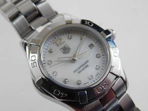 Thumbnail von TAG Heuer Aquaracer Lady İnci Parlak Taşlı En İyi Durumda, Yeni TAG Heuer Servisi ile 29mm Lady, Tam Kayış