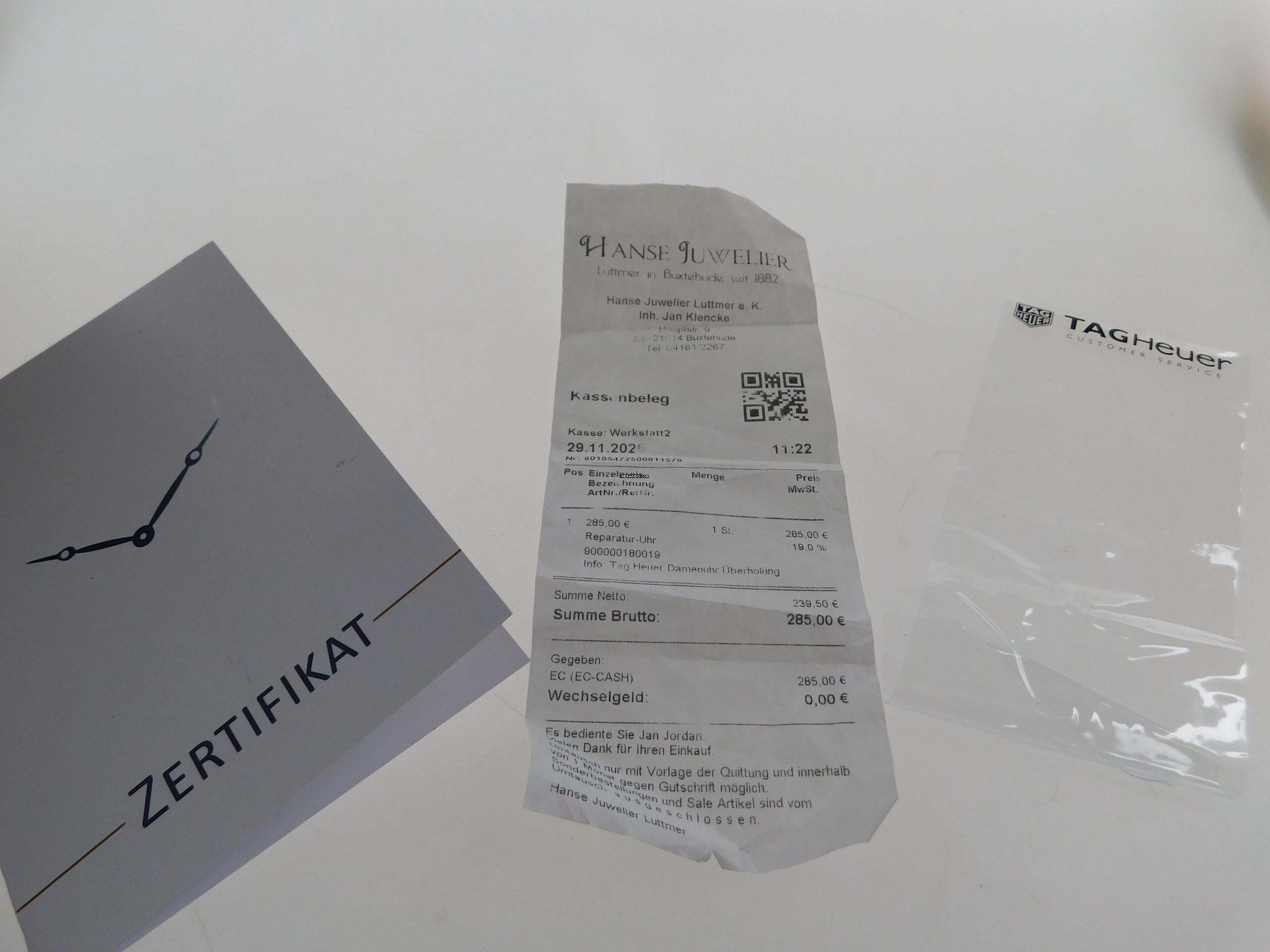 Thumbnail von TAG Heuer Aquaracer Lady Perlmutt Brillantblatt im Best Zustand mit frischem Tag Heuer Service 29mm Lady im Top Zustand volles Band