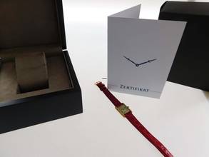 Thumbnail von Cartier Tank Vermeil 925 AG 20 x 28 mm mit neuem Kroko - Lederband schöne Vintage Damenuhr Klassiker