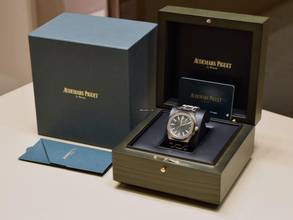 Thumbnail von Audemars Piguet Royal Oak Zielona tarcza jak nowa pełny zestaw 2025