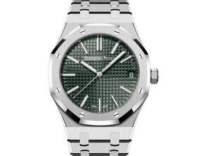 Thumbnail von Audemars Piguet Royal Oak Zielona tarcza jak nowa pełny zestaw 2025