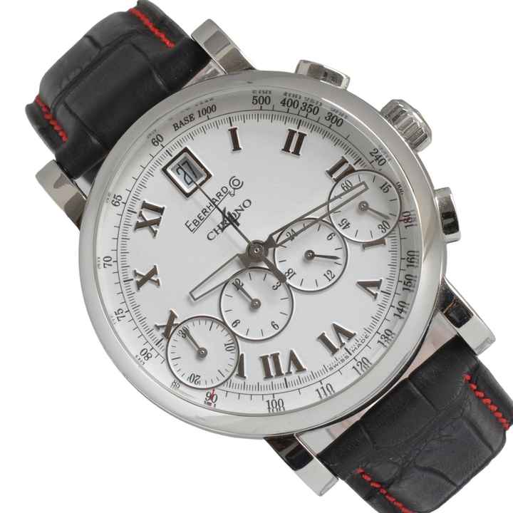 Eberhard & Co. Chrono 4 31042 Bellissimo cadran blanc Ensemble complet