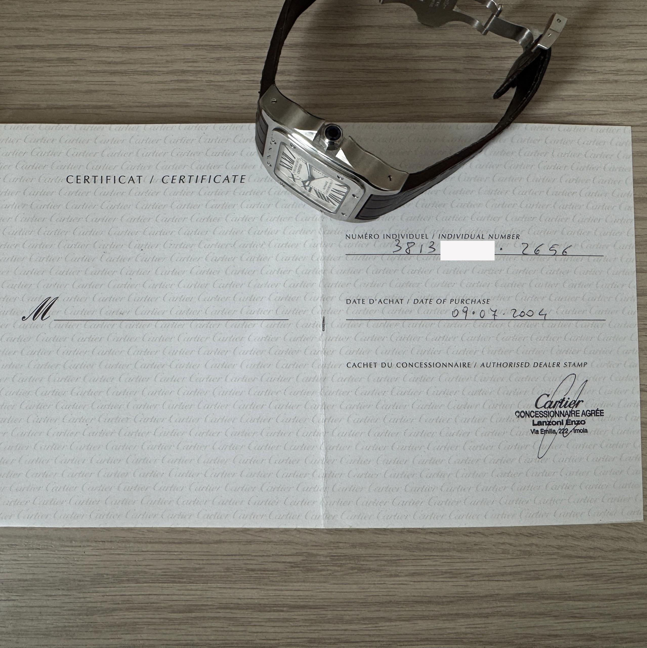 Thumbnail von Cartier Santos 100 XL Anniversary white dial Full Set TOP Condition Full Set TOP Condition