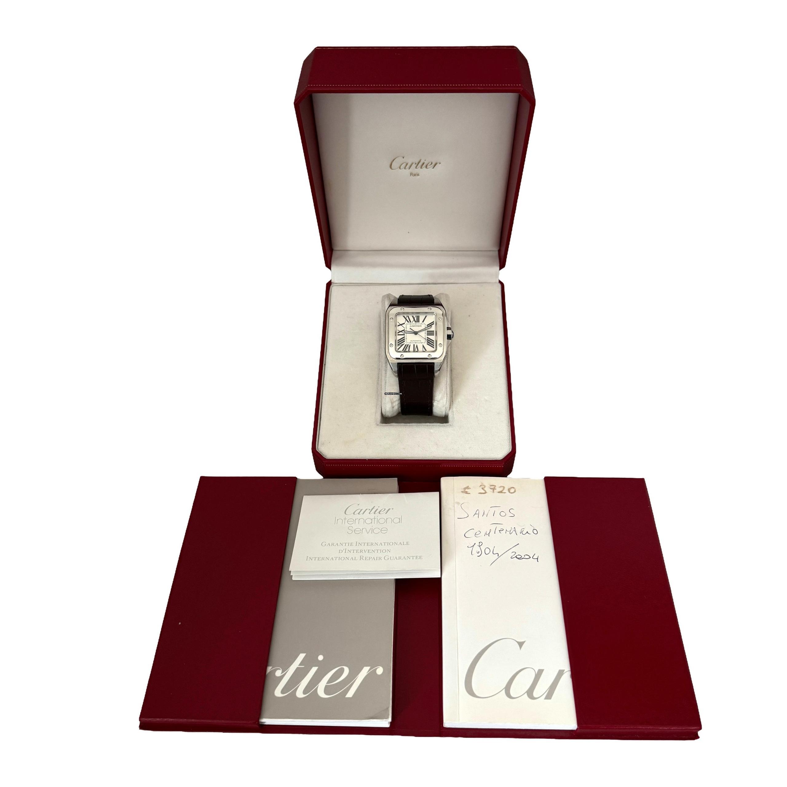 Thumbnail von Cartier Santos 100 XL Anniversary white dial Full Set TOP Condition Full Set TOP Condition
