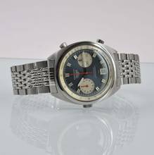 Thumbnail von Heuer Carrera 1153 chronograph Soleil blue dial caliber 12 manual 1971