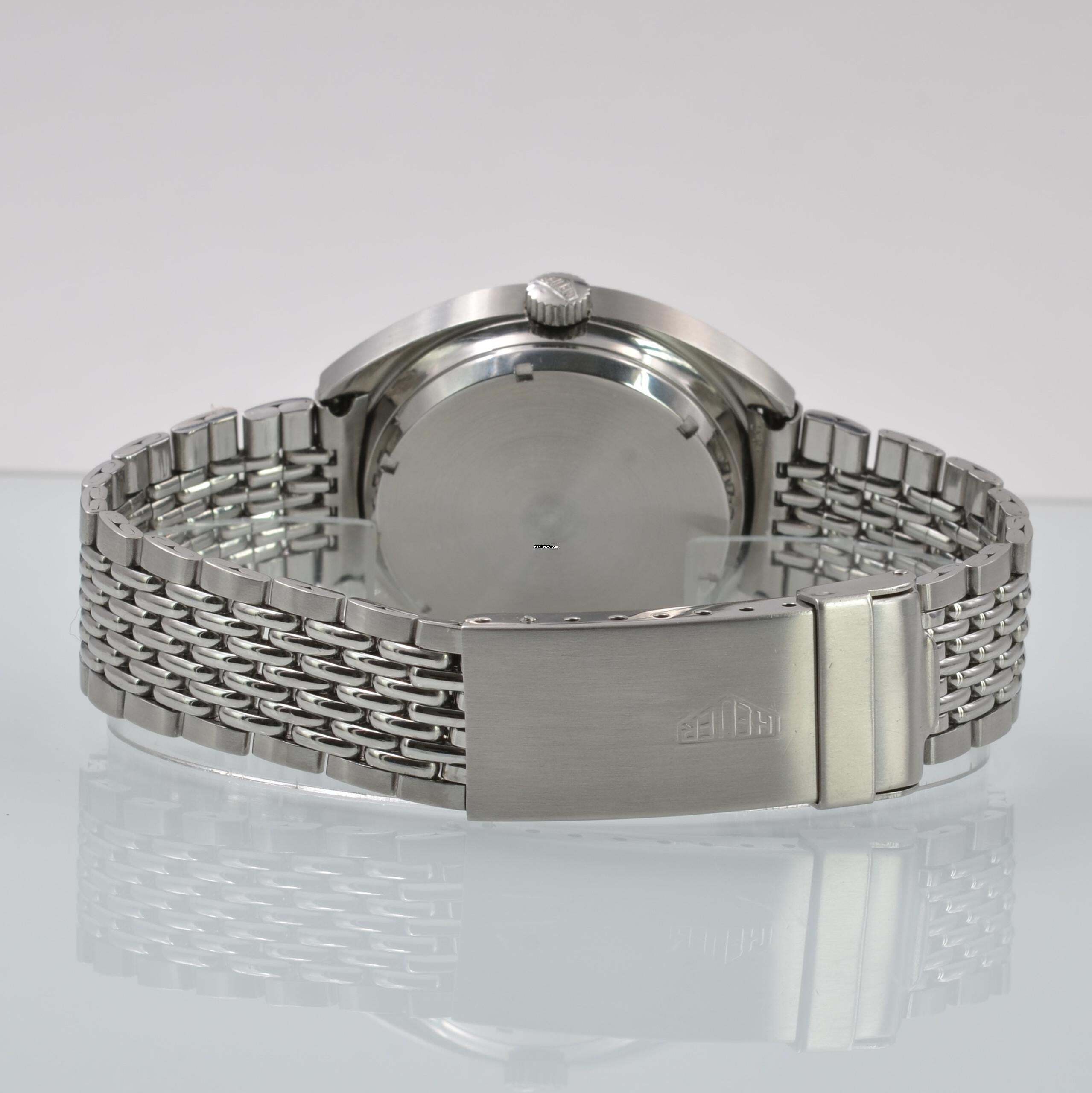 Thumbnail von Heuer Carrera 1153 chronograph Soleil blue dial caliber 12 manual 1971