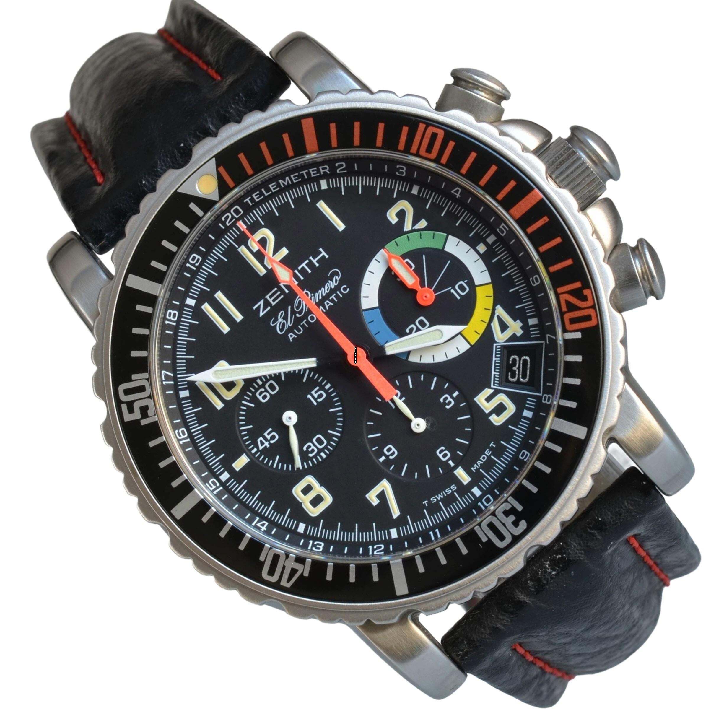 Zenith El Primero Rainbow 01.0480.405 Flyback von der französischen Luftwaffe Komplettset