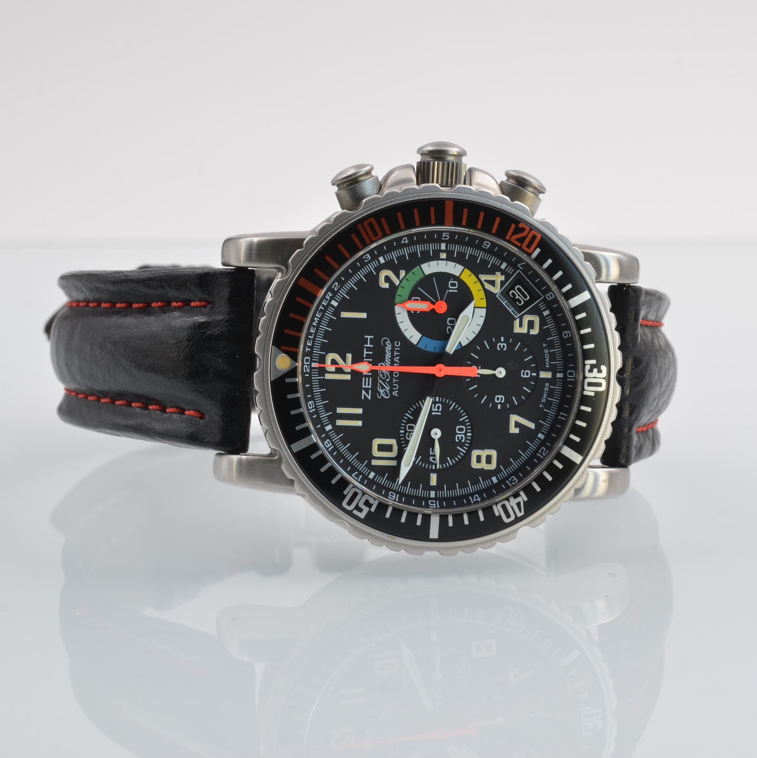 Thumbnail von Zenith El Primero Rainbow 01.0480.405 Flyback von der französischen Luftwaffe Komplettset