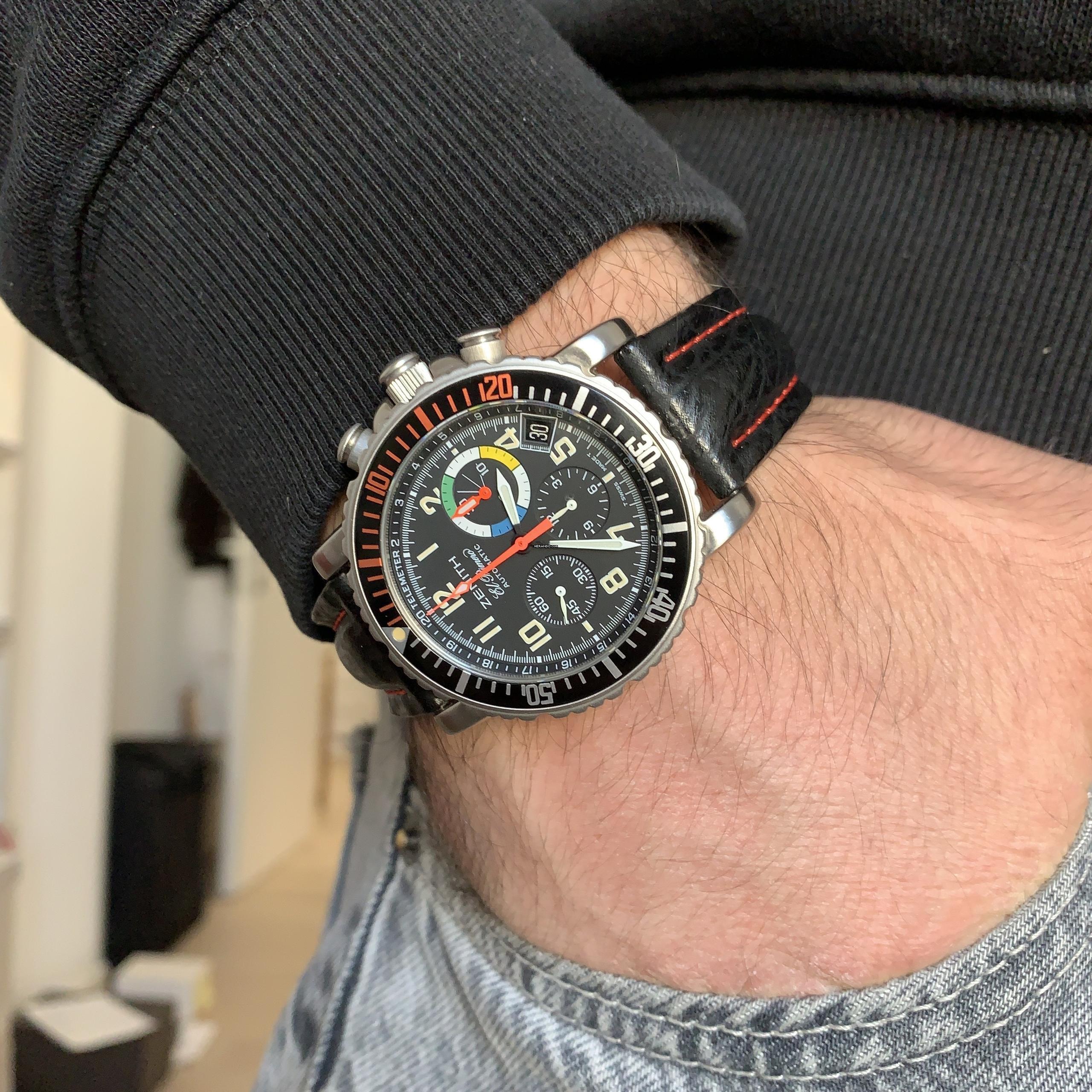 Thumbnail von Zenith El Primero Rainbow 01.0480.405 Flyback von der französischen Luftwaffe Komplettset
