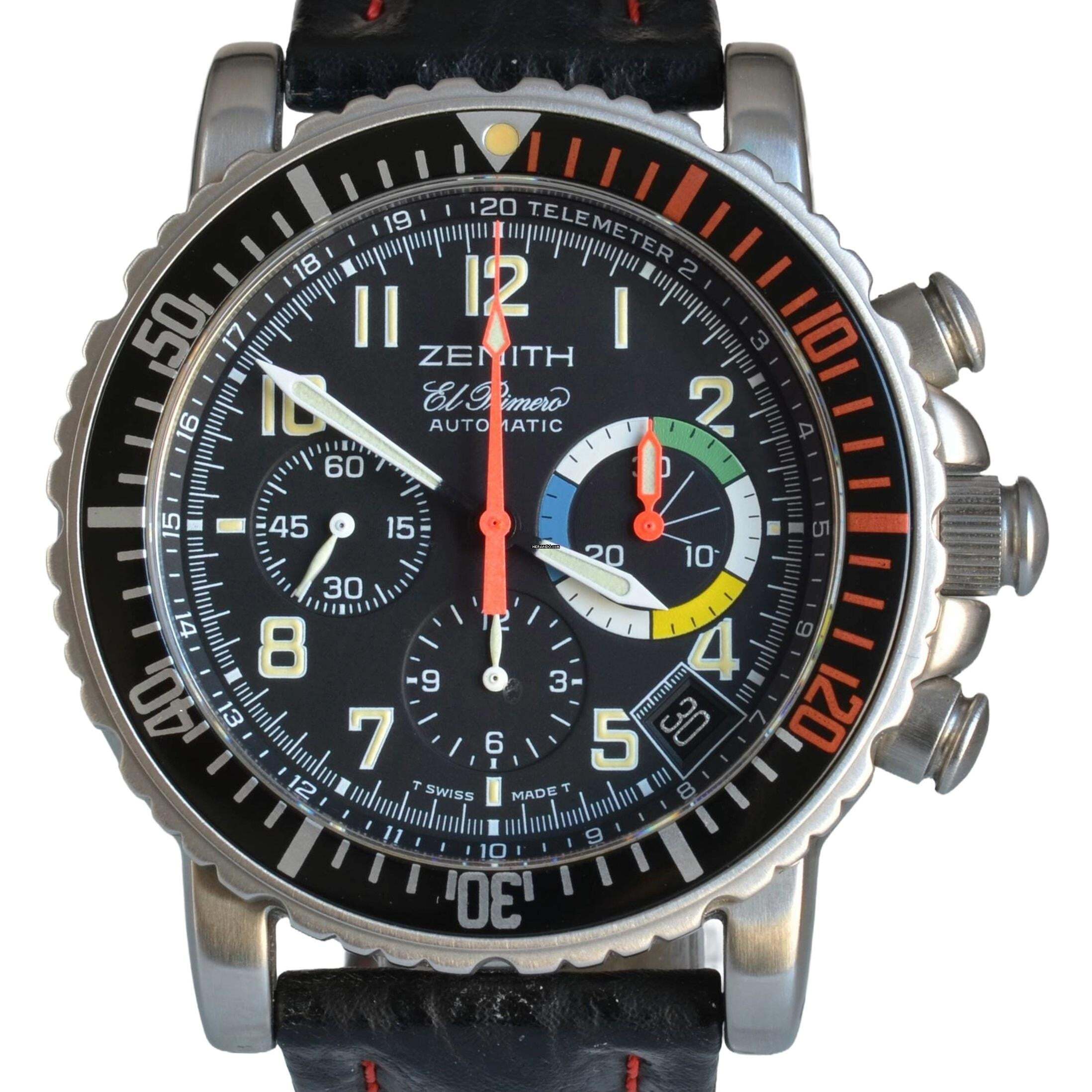 Thumbnail von Zenith El Primero Rainbow 01.0480.405 Flyback von der französischen Luftwaffe Komplettset