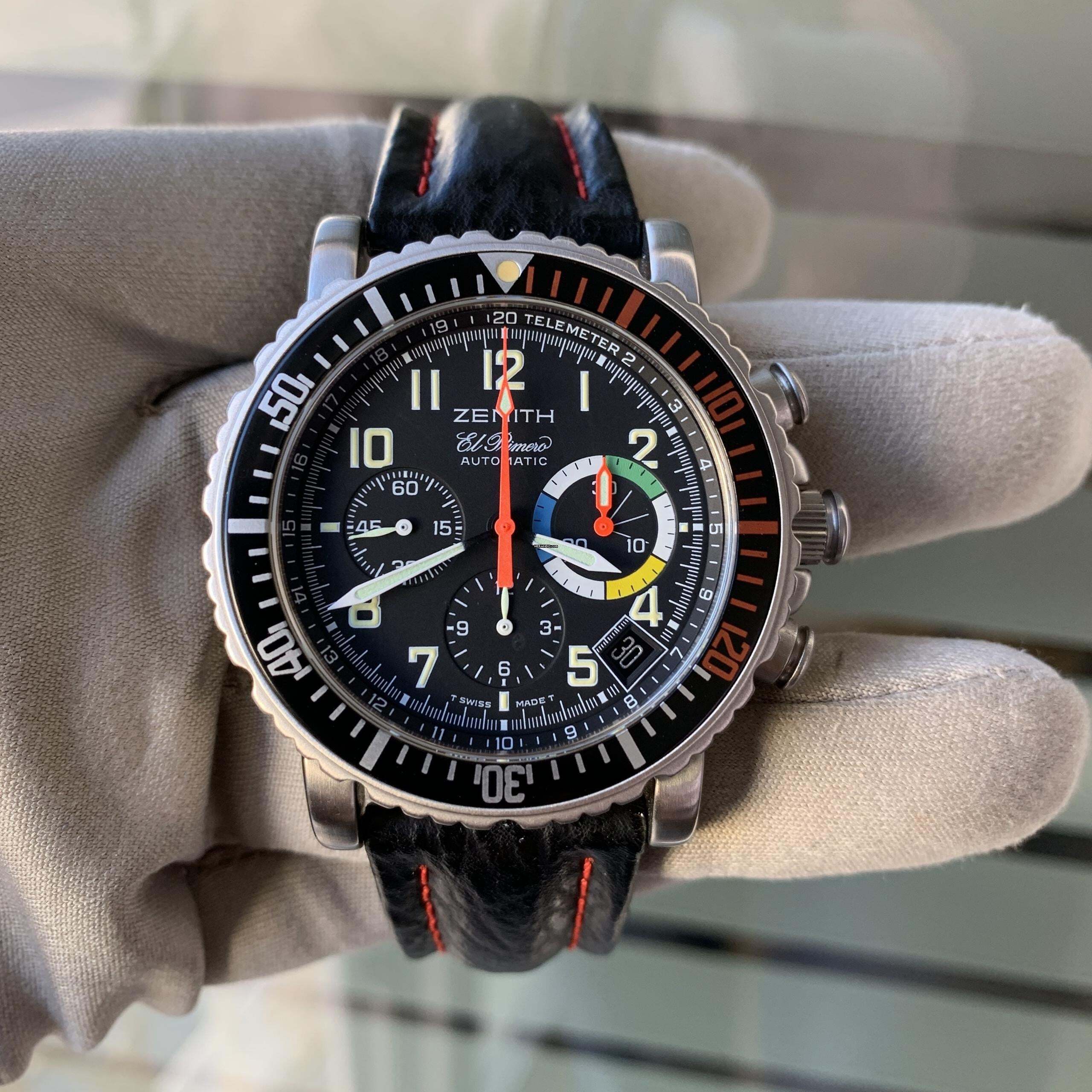 Thumbnail von Zenith El Primero Rainbow 01.0480.405 Flyback von der französischen Luftwaffe Komplettset