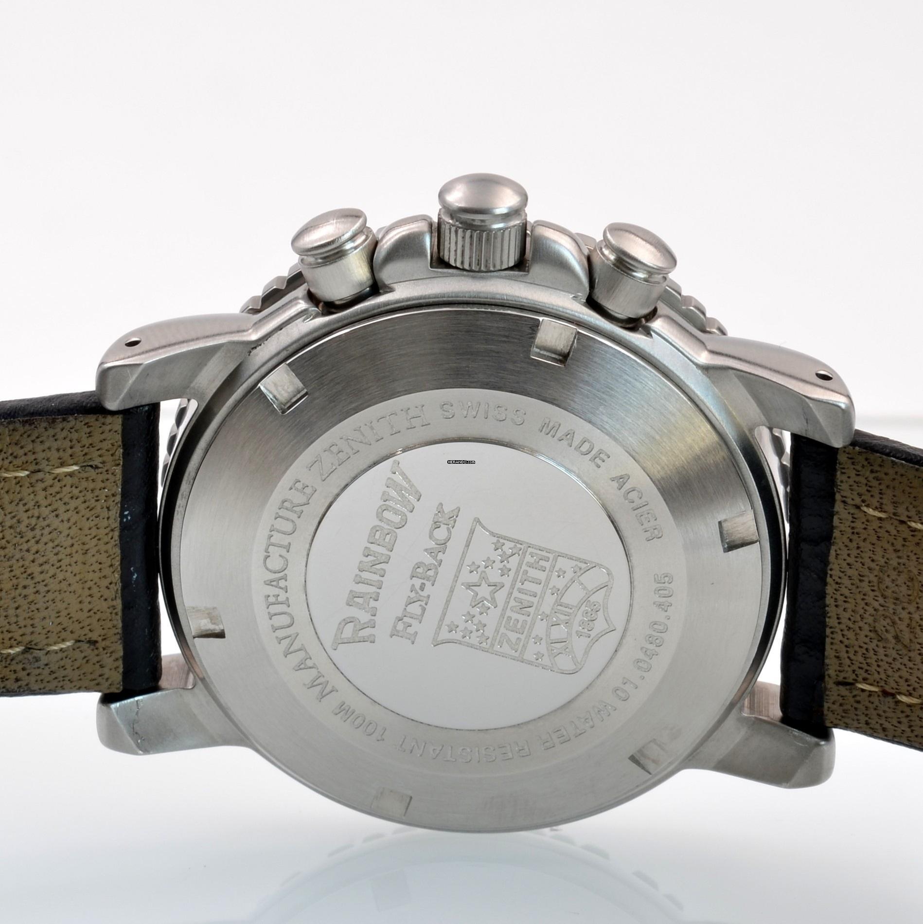 Thumbnail von Zenith El Primero Rainbow 01.0480.405 Flyback von der französischen Luftwaffe Komplettset