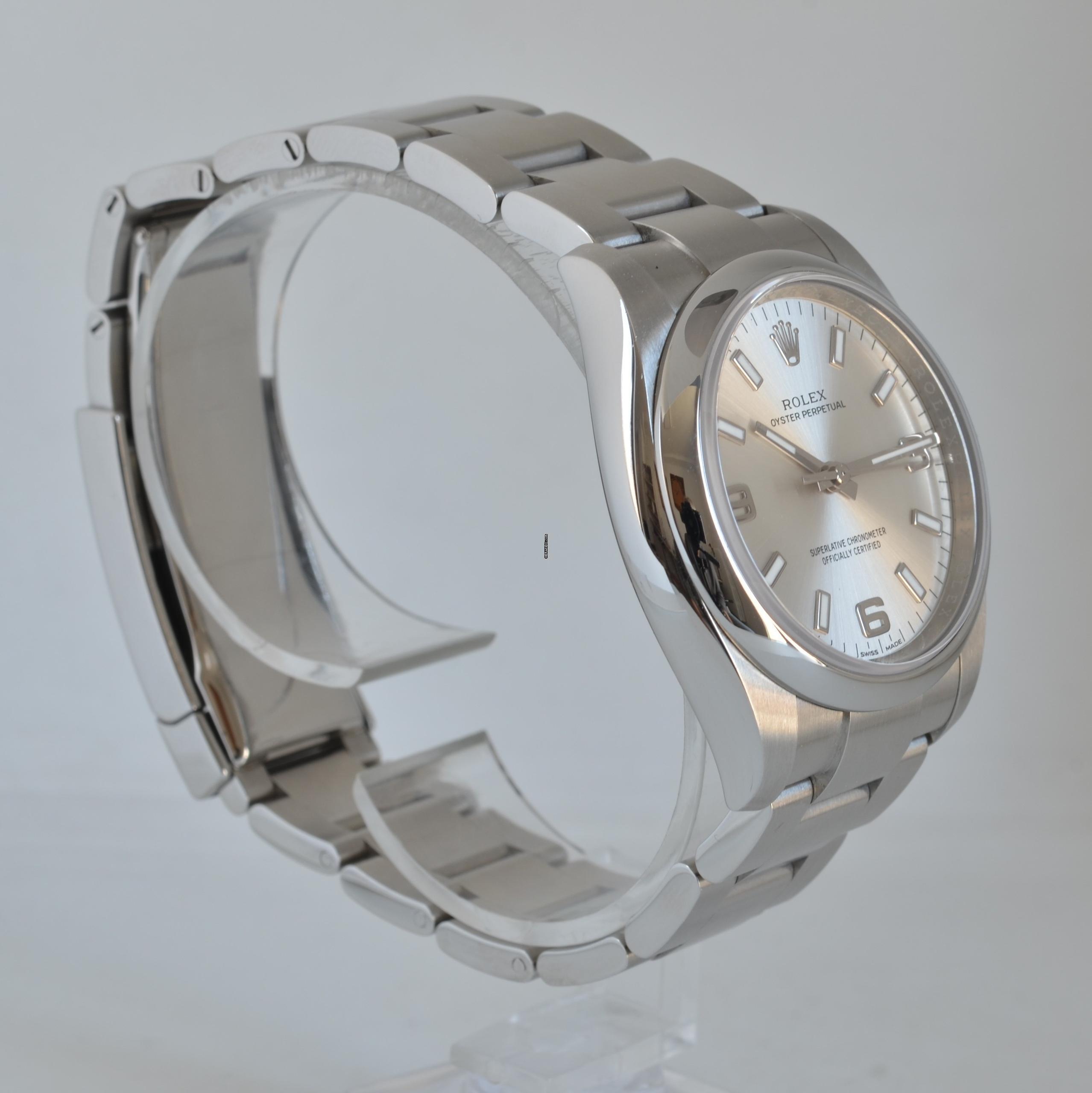 Thumbnail von Rolex Air King 114200 Oyster Perpetual 34MM Soleil Silver SuperLuminova Zifferblatt