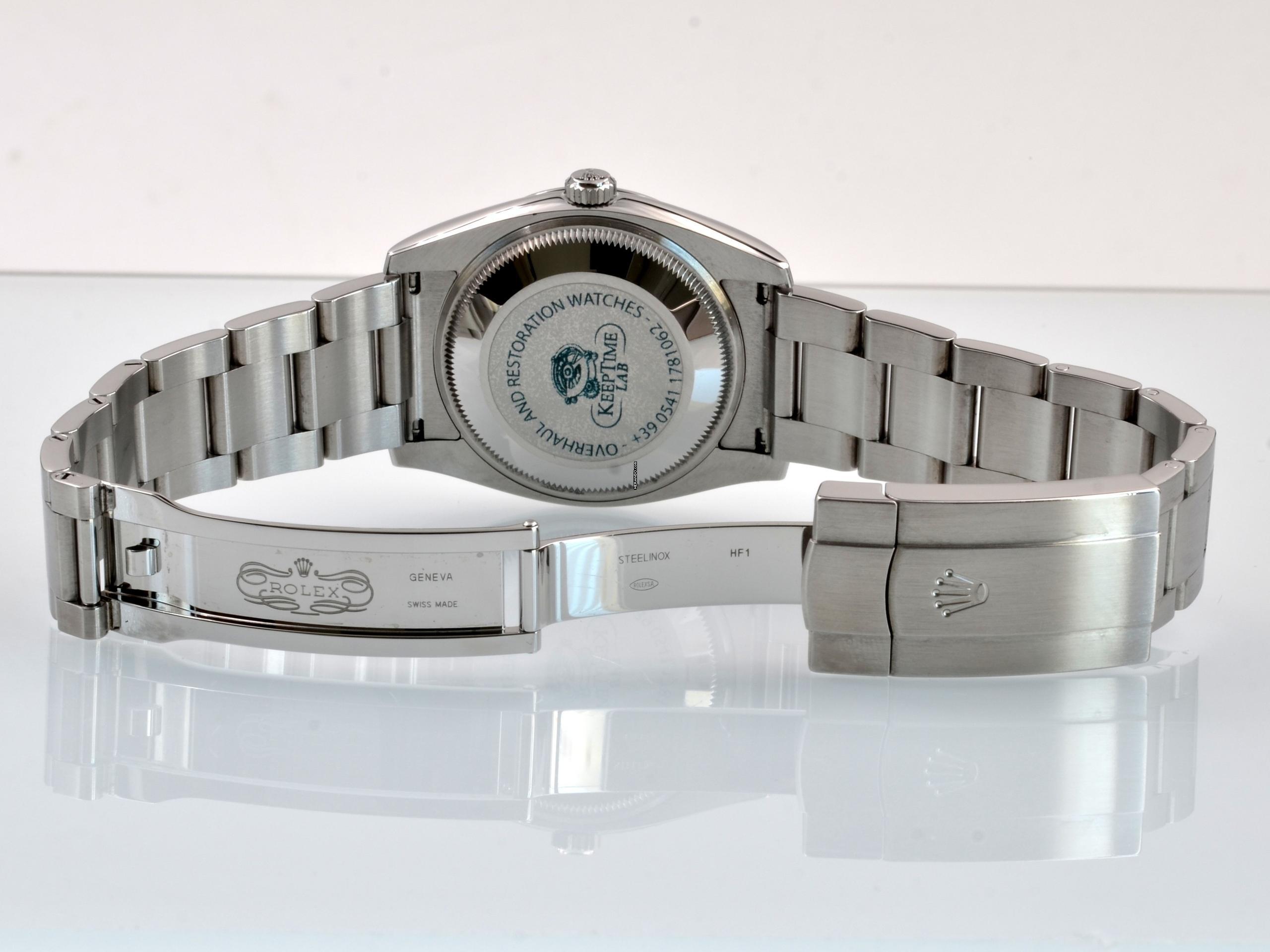 Thumbnail von Rolex Air King 114200 Oyster Perpetual 34MM Soleil Silver SuperLuminova Zifferblatt