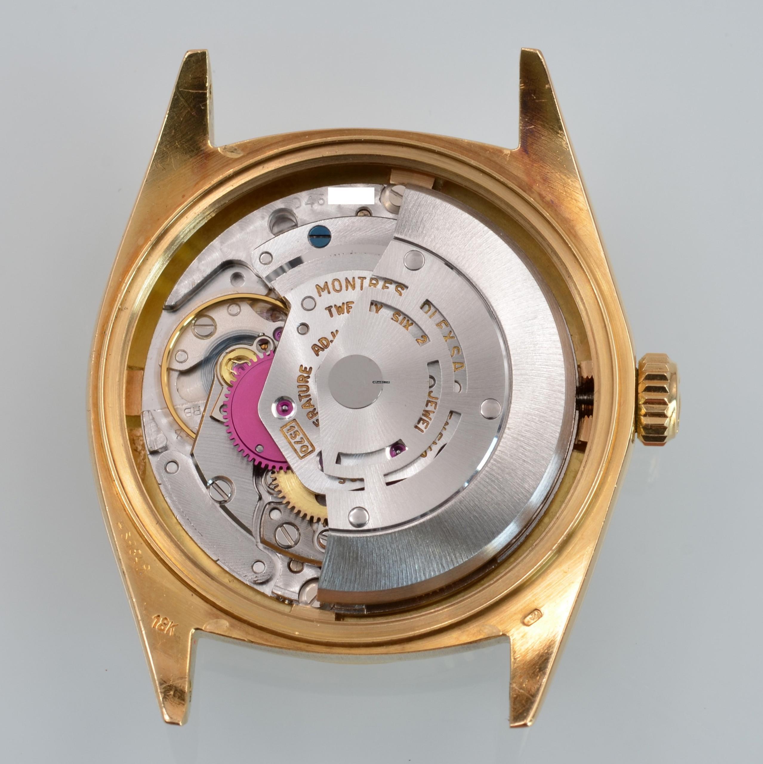 Thumbnail von Rolex Datejust 36 1607 Soleil silver dial yellow gold 18KT