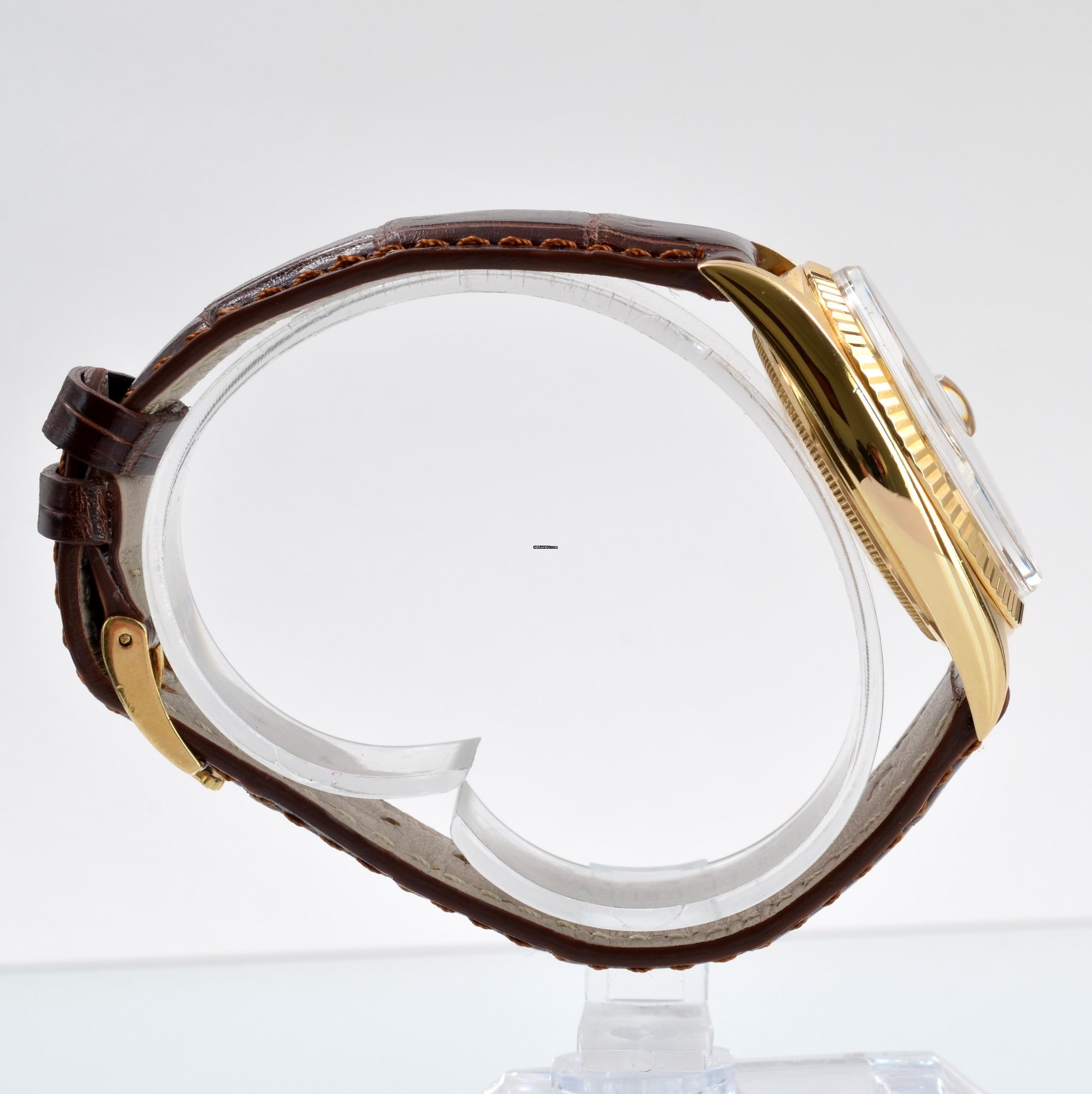 Thumbnail von Rolex Datejust 36 1607 Soleil silver dial yellow gold 18KT