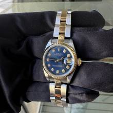 Thumbnail von Rolex Lady-Datejust 69173 Ladies 26MM Soleil blue diamond’s indexes dial Full Set