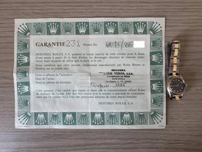 Thumbnail von Rolex Lady-Datejust 69173 Ladies 26MM Soleil blue diamond’s indexes dial Full Set