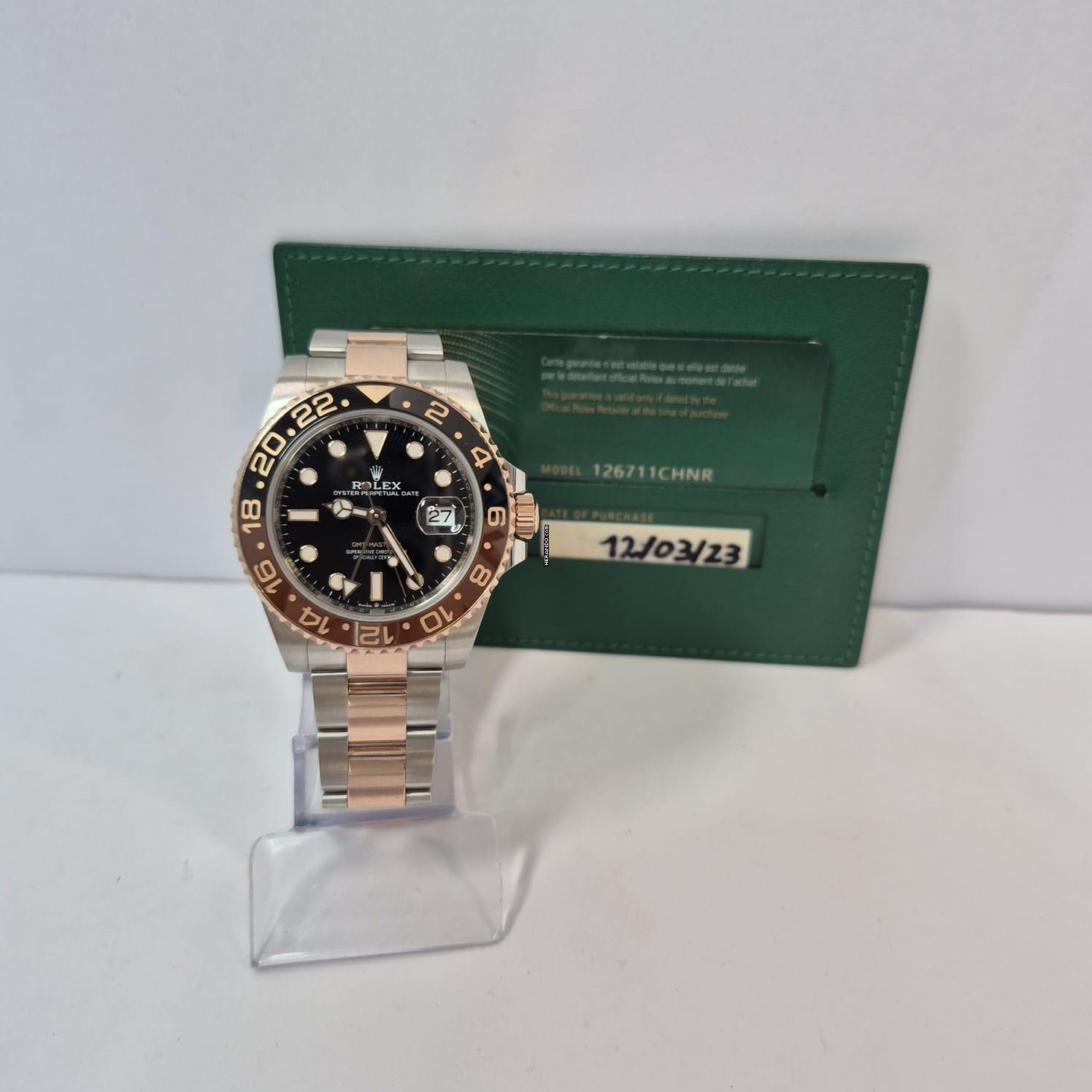 Thumbnail von Rolex GMT-Master II Rootbeer Roségold & Stahl 40mm Automatik Komplett
