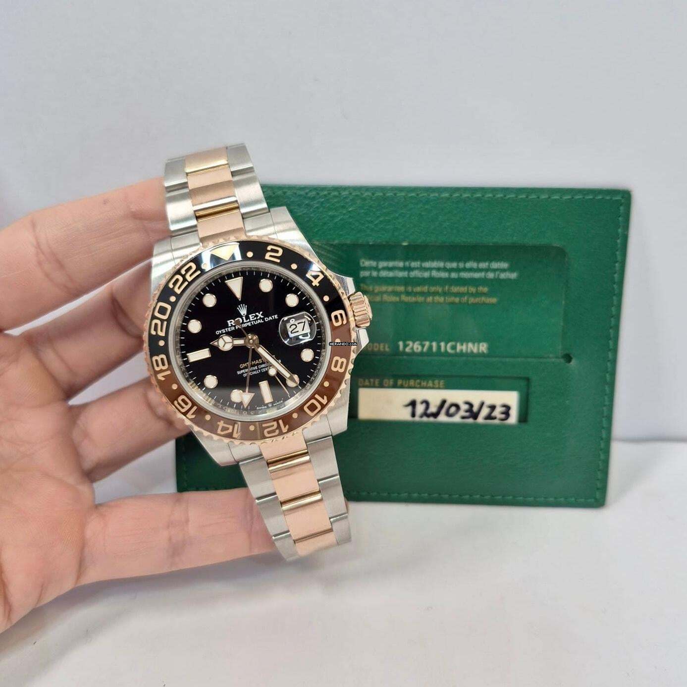 Rolex GMT-Master II Rootbeer Roségold & Stahl 40mm Automatik Komplett