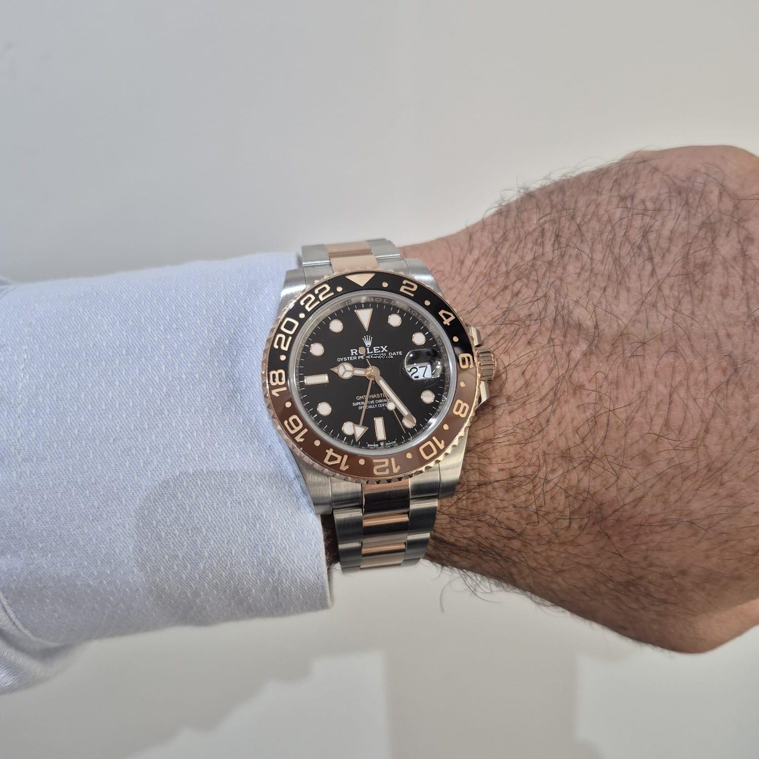 Thumbnail von Rolex GMT-Master II Rootbeer Roségold & Stahl 40mm Automatik Komplett