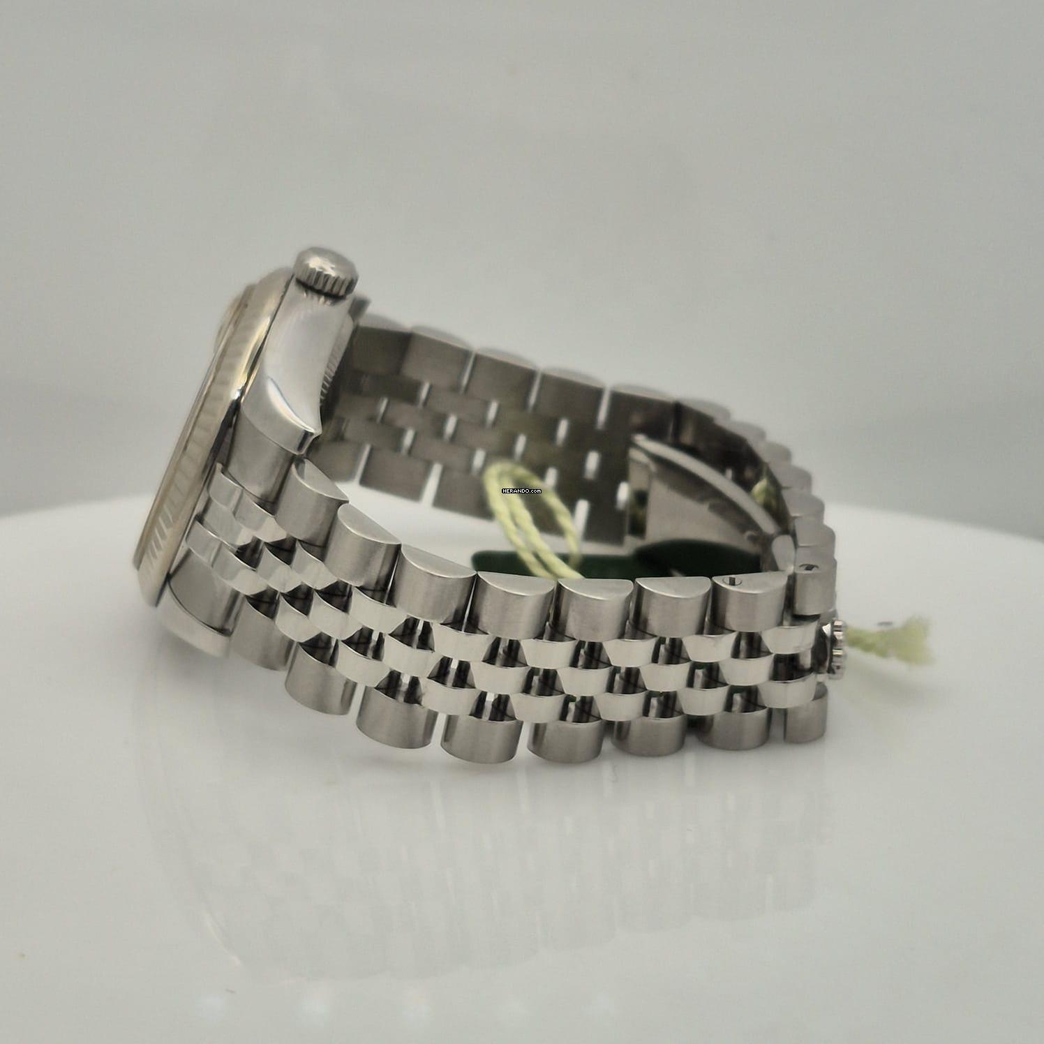 Thumbnail von Rolex Datejust 31 31mm Ouro Branco & Aço Jubilee Automático Completo