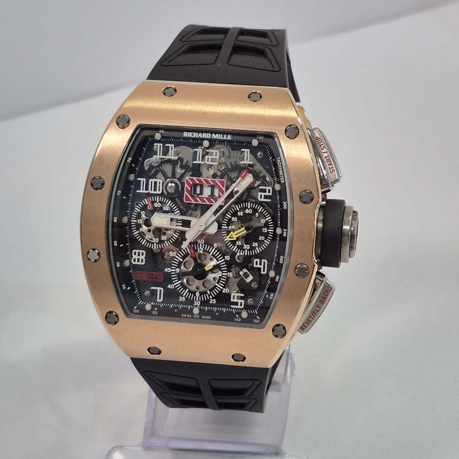Thumbnail von Richard Mille RM 011 Felipe Massa Flyback-Chronograph Roségold Automatik Vollständig