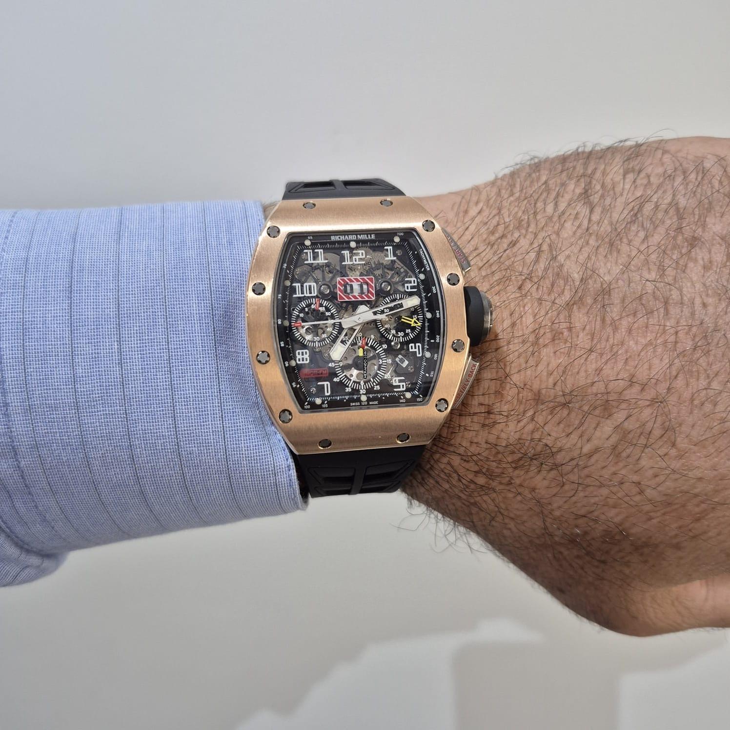Thumbnail von Richard Mille RM 011 Felipe Massa Flyback-Chronograph Roségold Automatik Vollständig
