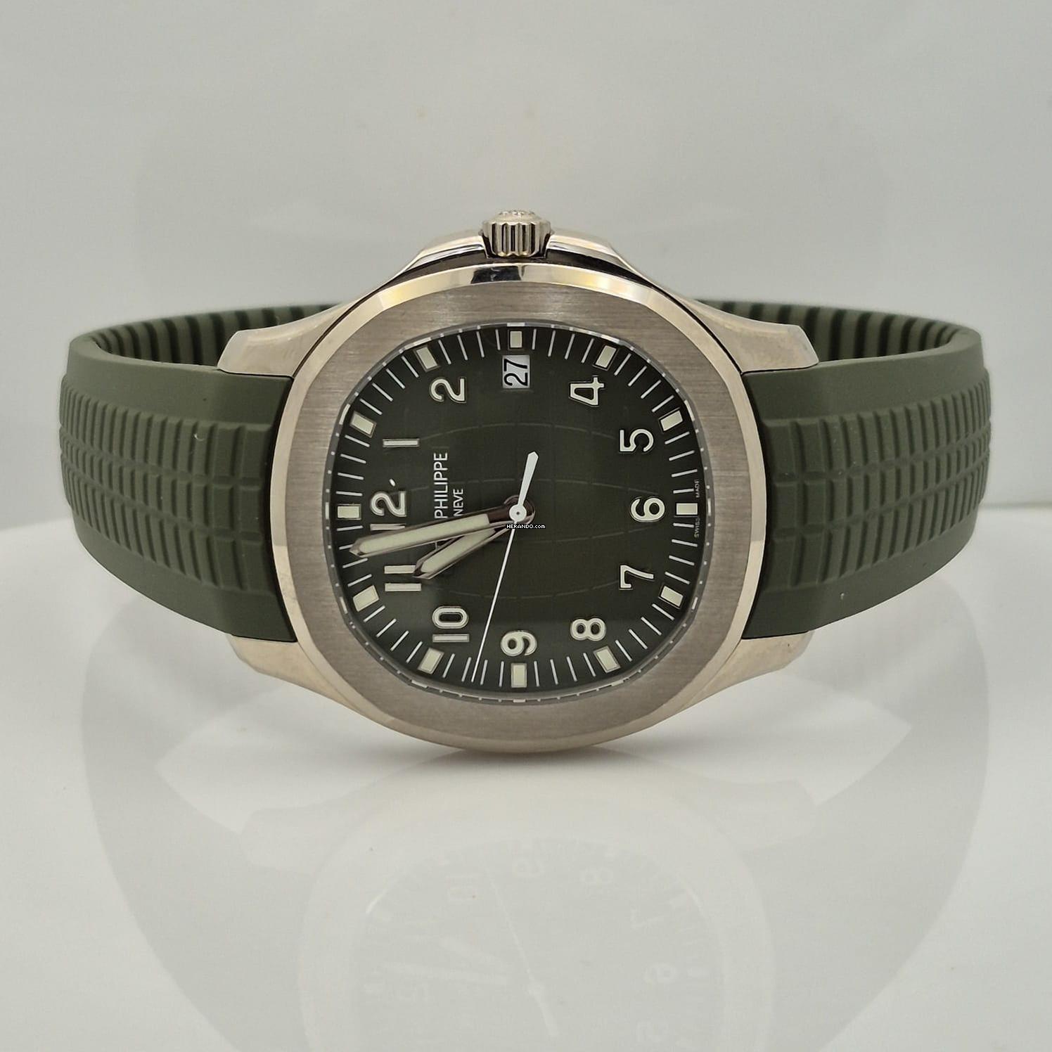 Thumbnail von Patek Philippe Aquanaut Ouro Branco Khaki Green 42mm Automatik Komplett