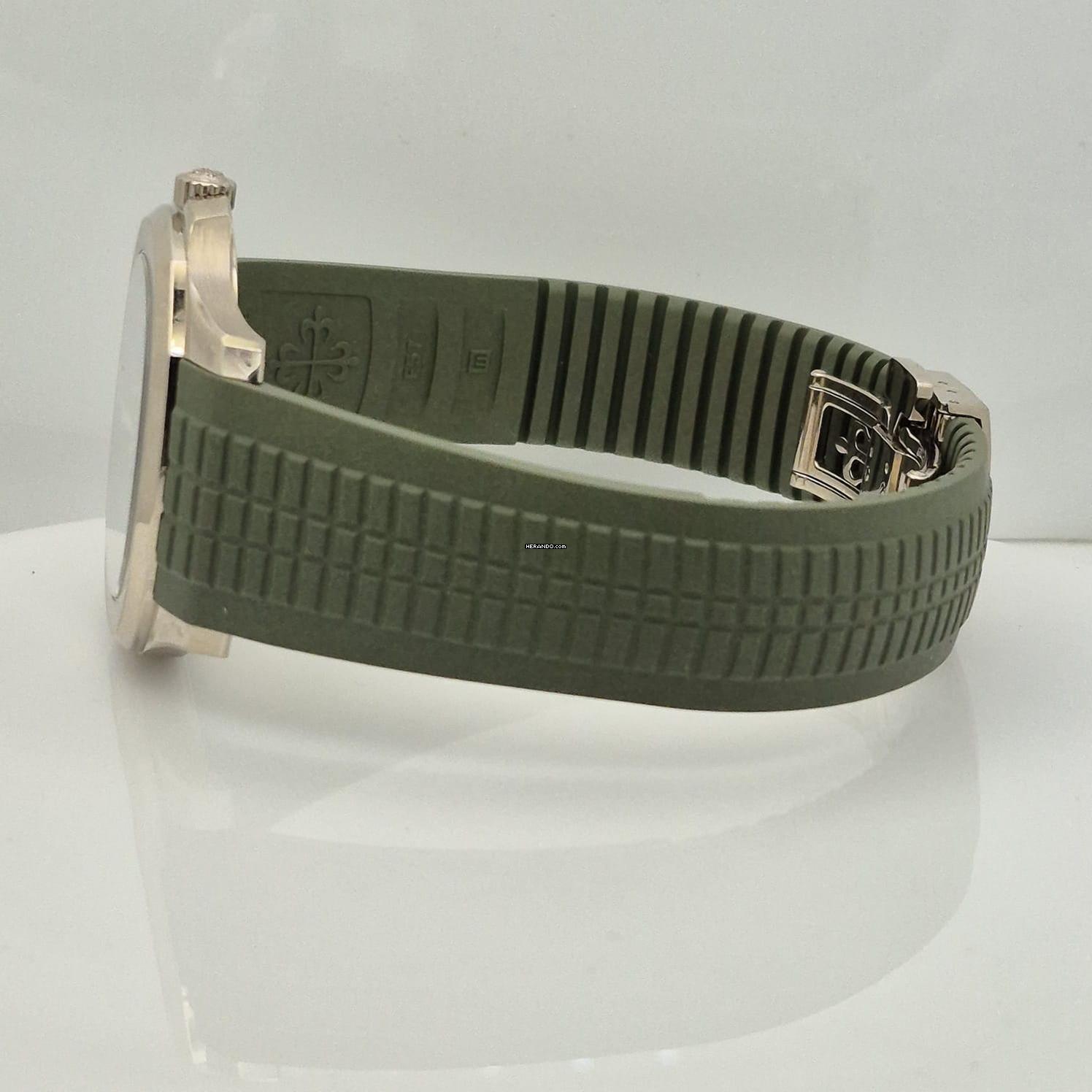 Thumbnail von Patek Philippe Aquanaut Ouro Branco Khaki Green 42mm Automatik Komplett