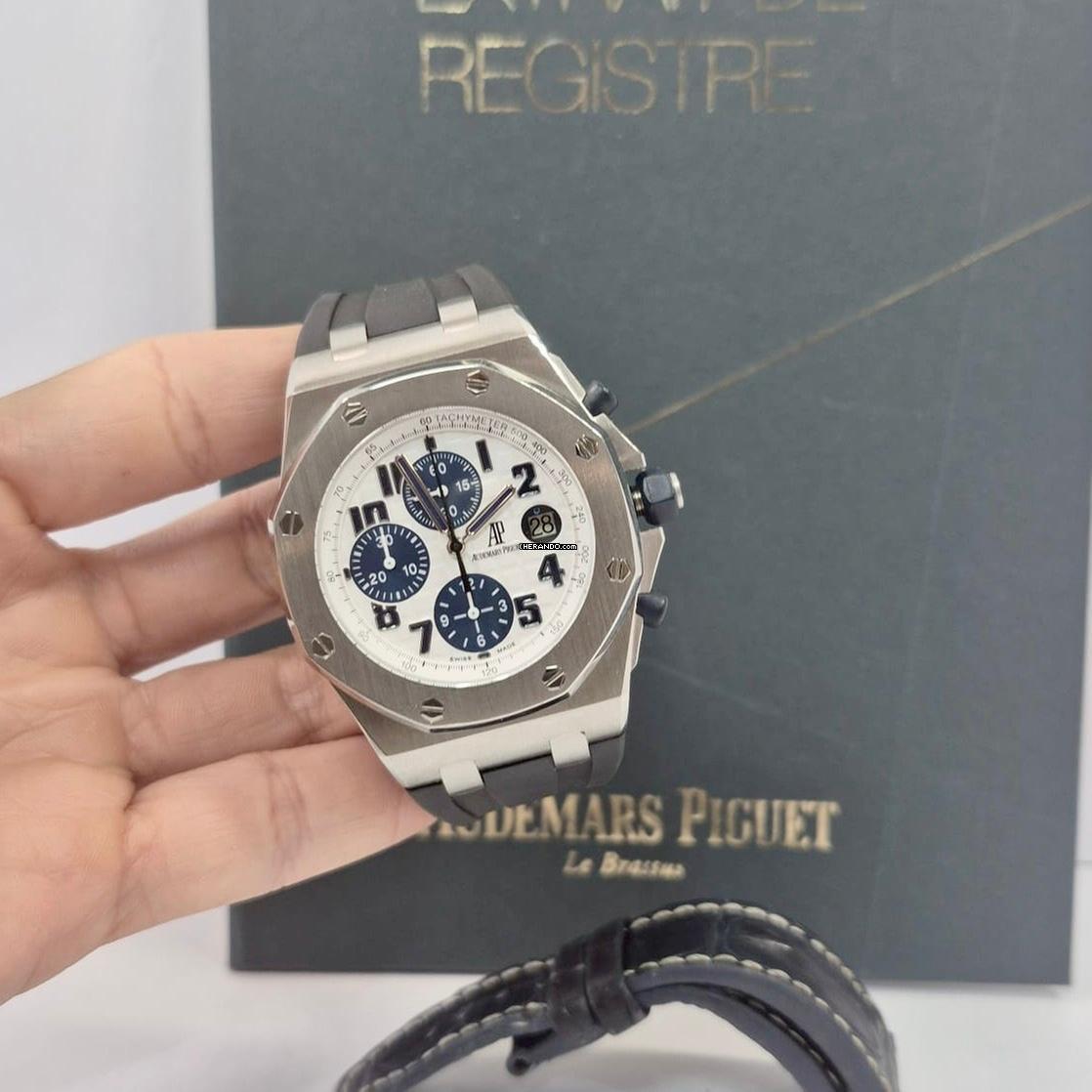  Audemars Piguet Royal Oak Offshore Chronograph Navy 42mm Automático Completo 