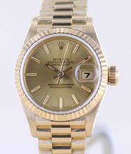 Thumbnail von Rolex Lady-Datejust 18K Gelbgold Champager dial 26mm Lady Presidentband Klassiker