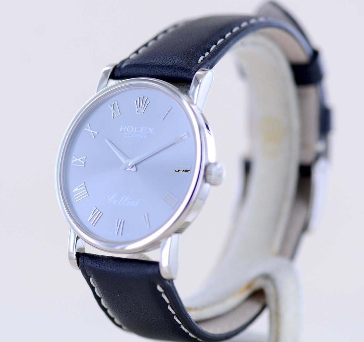  Rolex Cellini 18K 750 Weißgold Hand Wind grey Rhodium Dial Dresswatch 