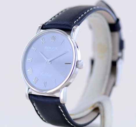 Rolex Cellini 18K 750 bílé zlato ruční natahování šedý rhodiovaný ciferník společenské hodinky