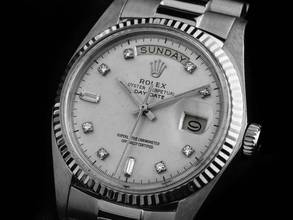 Thumbnail von Rolex Day-Date 36 Ref.1803 1977 Box&Beschreibung sehr gut Vintage Day-Date 18kt Weißgold 123g Diamanten open 6 / 9