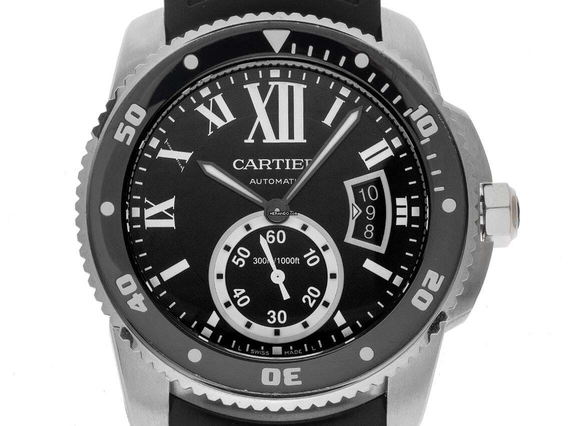 Cartier Calibre de Cartier Diver Ref.3729 2016 Full Set wie Neu Vintage Calibre de Cartier Diver