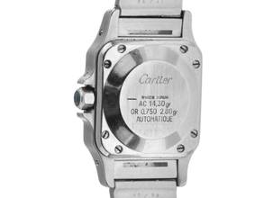 Thumbnail von Cartier Santos Galbée Lady PM kleines Modell Ref.0902 1994 Box&Beschreibung sehr gut Vintage Santos Galbee Lady PM kleines Modell