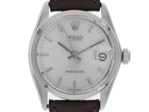  Rolex Oysterdate Precision open 6/9 Ref.6466 1973 original Box sehr gut Vintage Oysterdate Precision Medium open 6/9 