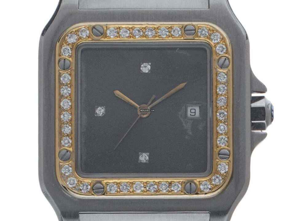 Cartier Santos GM Большая модель Ref.2961 1987 Полный комплект очень хороший винтаж Santos GM большая модель с бриллиантами