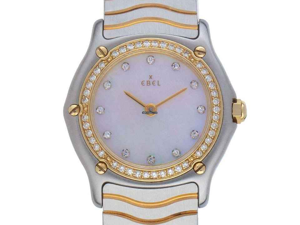 Ebel Classic Lady Ref.181930X 1992 oryginalne pudełko bardzo dobry vintage Classic Lady Perłowy diamenty