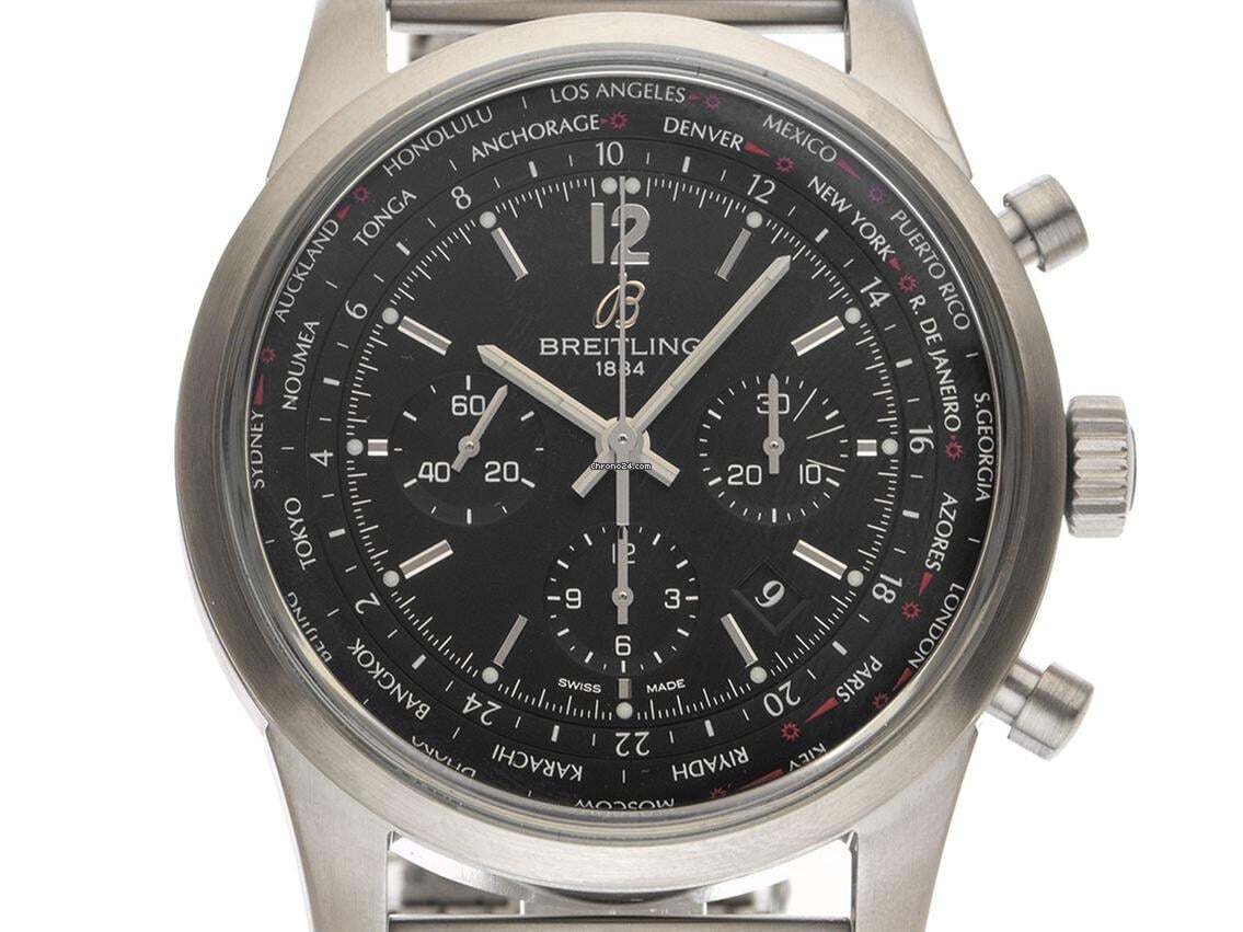  Breitling Transocean Unitime Pilot Black AB0510U6/BC26 2020 Full Set wie Neu Vintage Transocean Unitime Pilot 