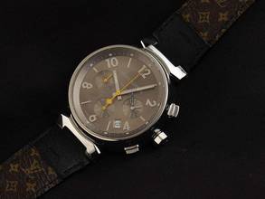 Thumbnail von ルイ・ヴィトン タンブール クロノグラフ Ref.Q1122 2008 オリジナルボックス 非常に良いヴィンテージ タンブール クロノグラフ